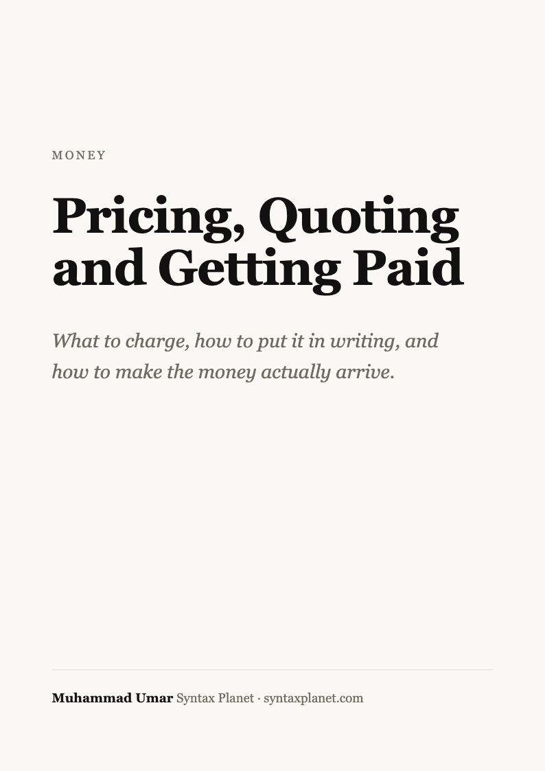Cover of Pricing, Quoting and Getting Paid