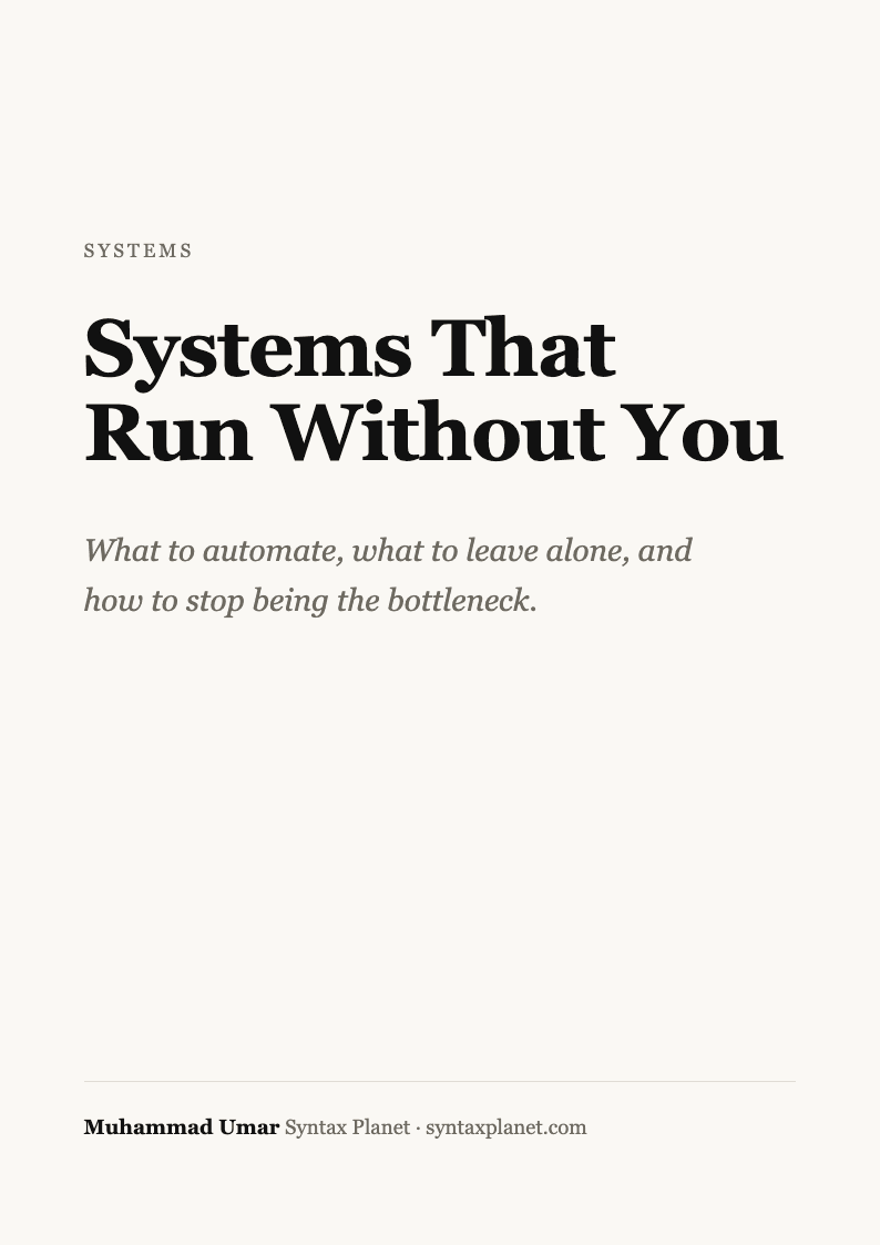 Cover of Systems That Run Without You